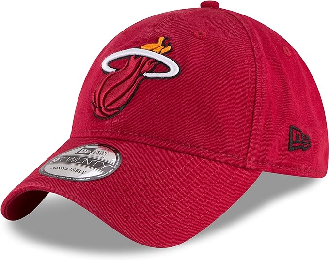 Era 11416760 9Twenty NBA Miami Heat Core Classic Cap, Red - Adjustable Size