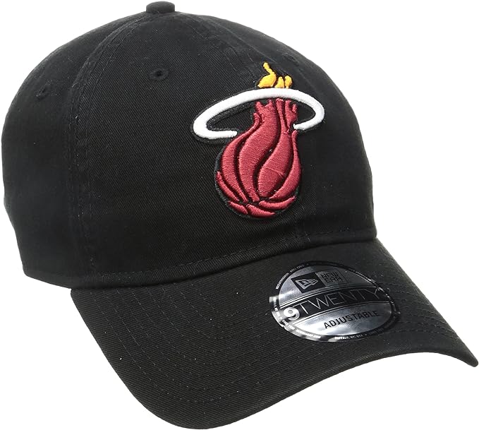 Era 11416761 9Twenty NBA Miami Heat Core Classic Cap, Black - Adjustable Size