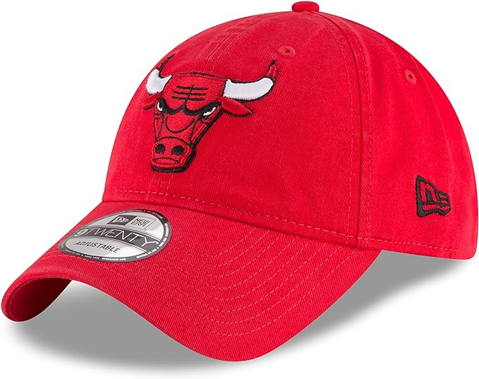 Era 11416811 9Twenty NBA Chicago Bulls Core Classic Cap, Red - Adjustable Size