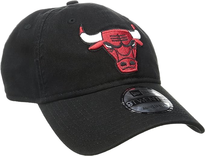 Era 11416812 9Twenty NBA Chicago Bulls Core Classic Cap, Black - Adjustable Size