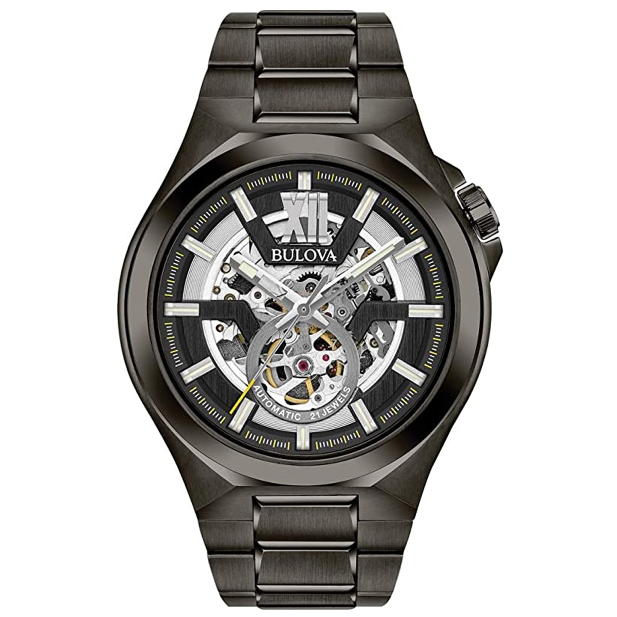 Picture of Bulova 98A179 Gunmetal Automatic Mens Watch&#44; Black