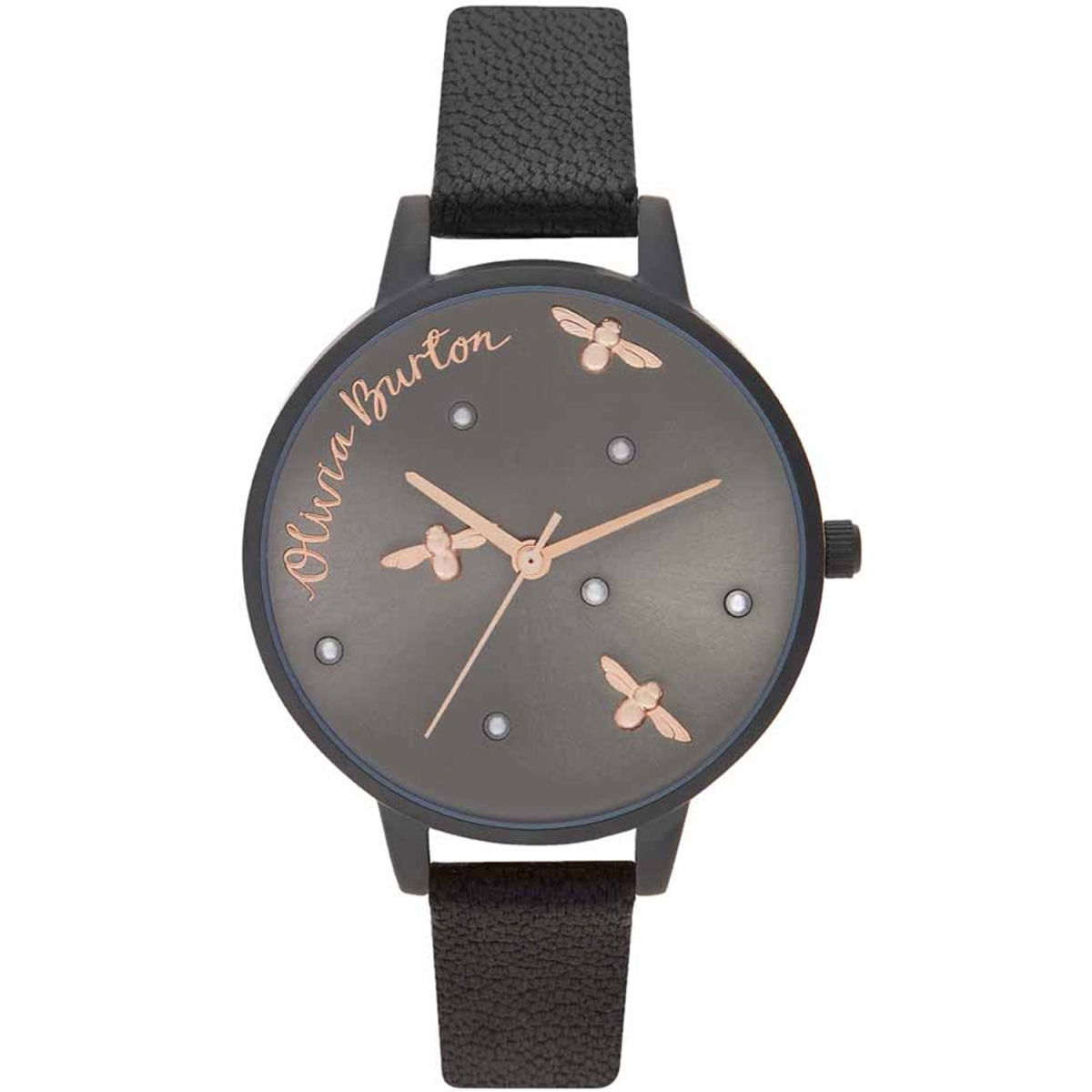 OB16PQ02 Pearly Queen Quartz Black Dial Ladies Watch -  Olivia Burton