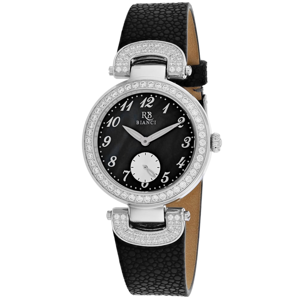 RB0611 Alessandra Automatic Black Mother of Pearl Dial Round Ladies Watch -  Roberto Bianci