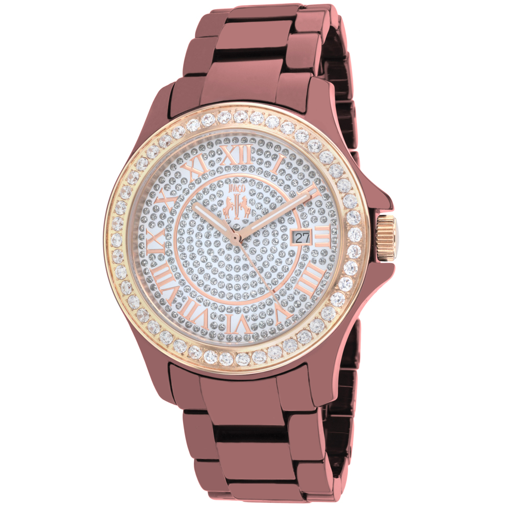 JV9416 Ceramic Quartz Crystal Dial Round Ladies Watch