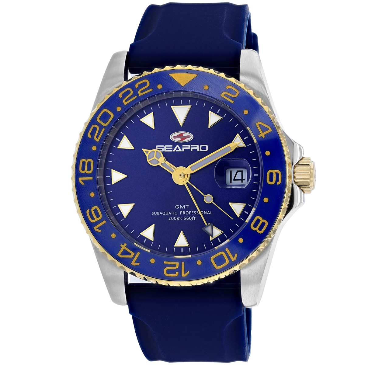 SP0124 Agent GMT Quartz Blue Dial Round Mens Watch