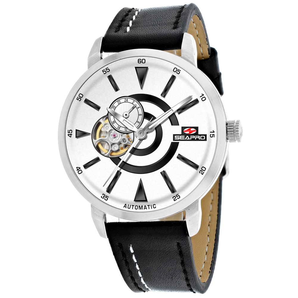SP0141 Elliptic Automatic White Dial Round Mens Watch