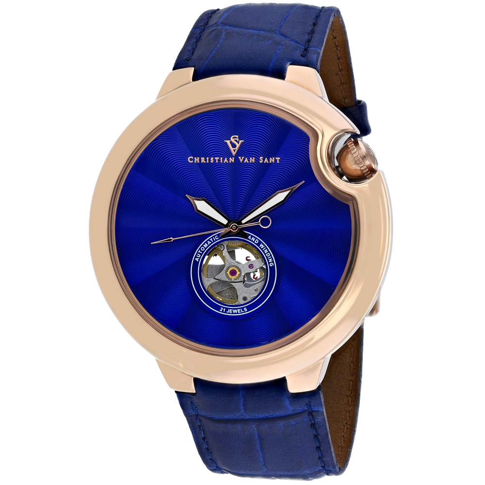 CV0143 Cyclone Automatic Blue Dial Round Mens Watch