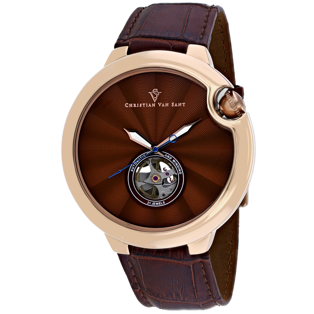 CV0144 Cyclone Automatic Brown Dial Round Mens Watch