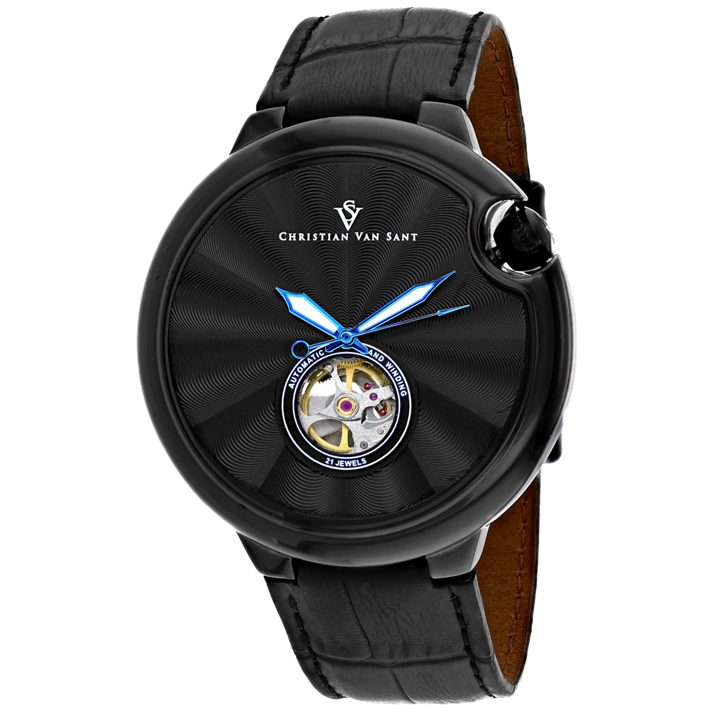 CV0145 Cyclone Automatic Black Dial Round Mens Watch