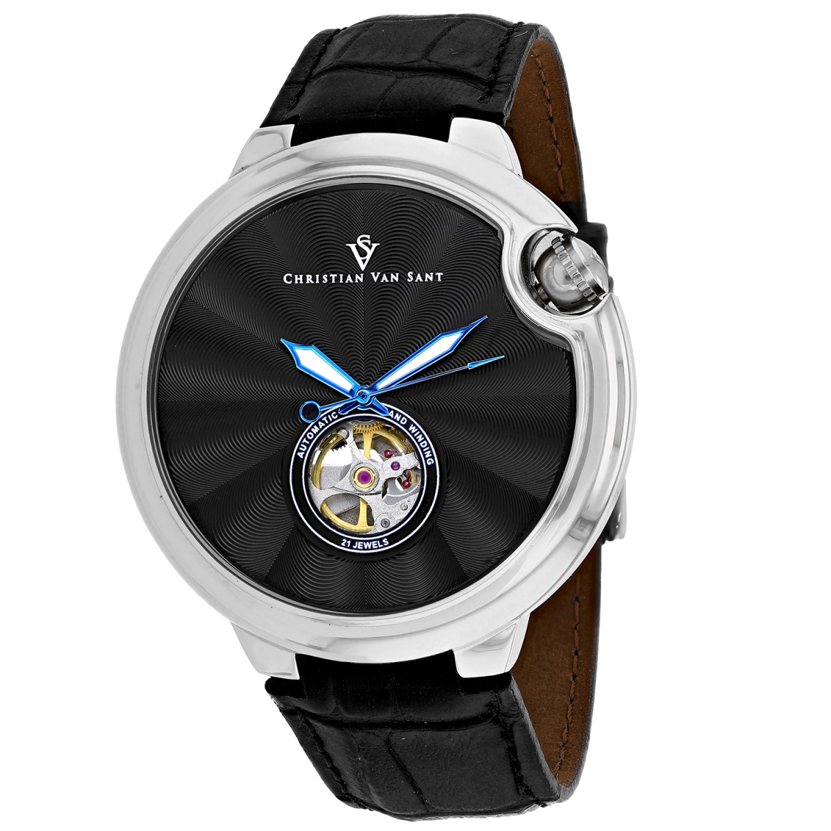 CV0146 Cyclone Automatic Black Dial Round Mens Watch