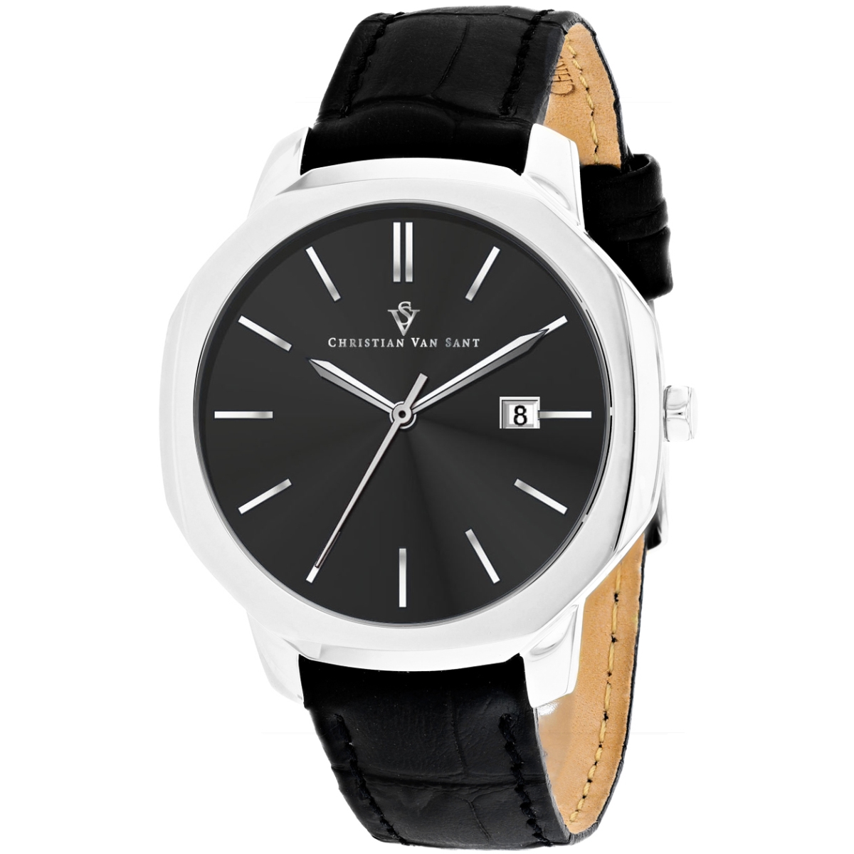 CV0530 Octavius Slim Quartz Black Dial Round Mens Watch