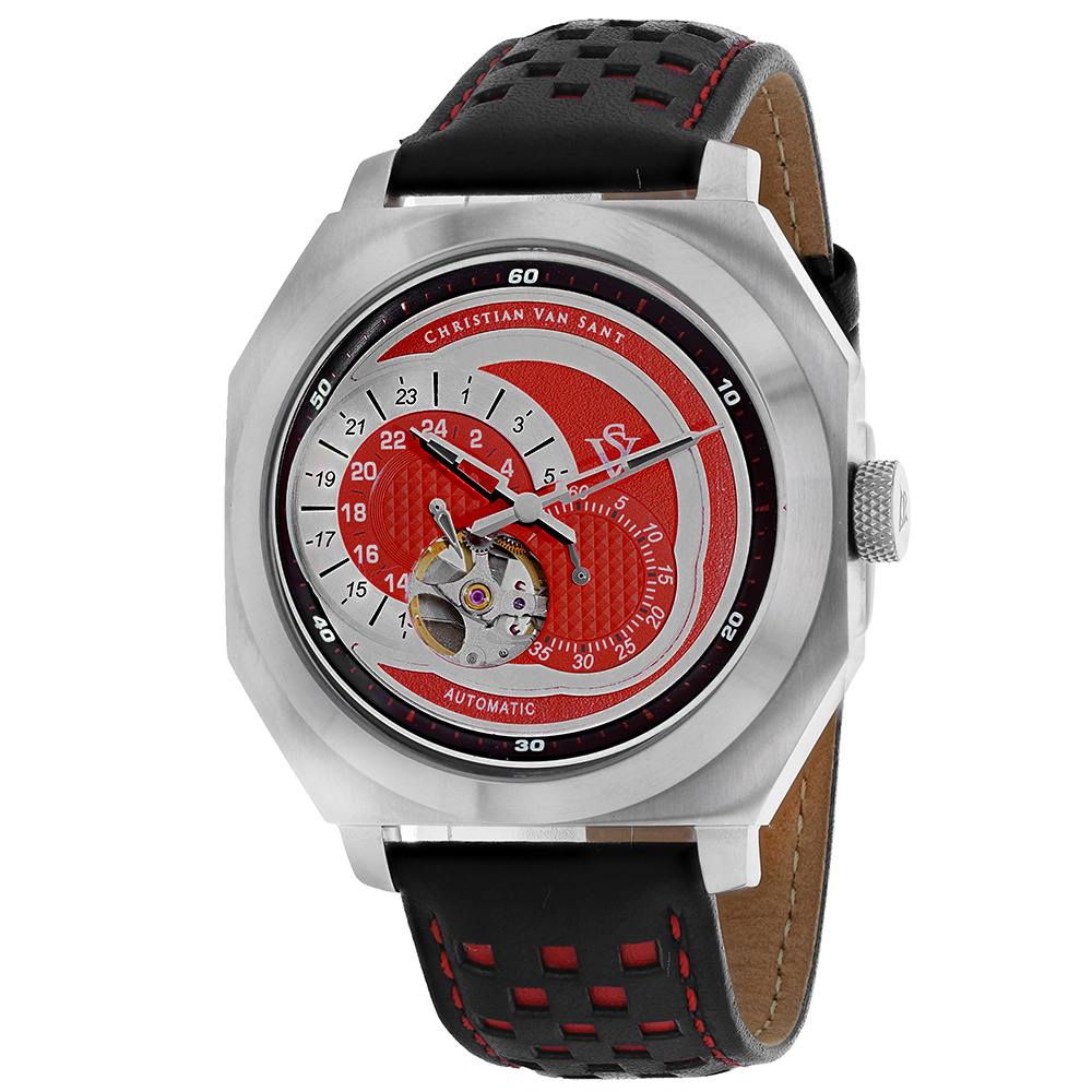 CV0561 Machina Automatic Red Dial Round Mens Watch