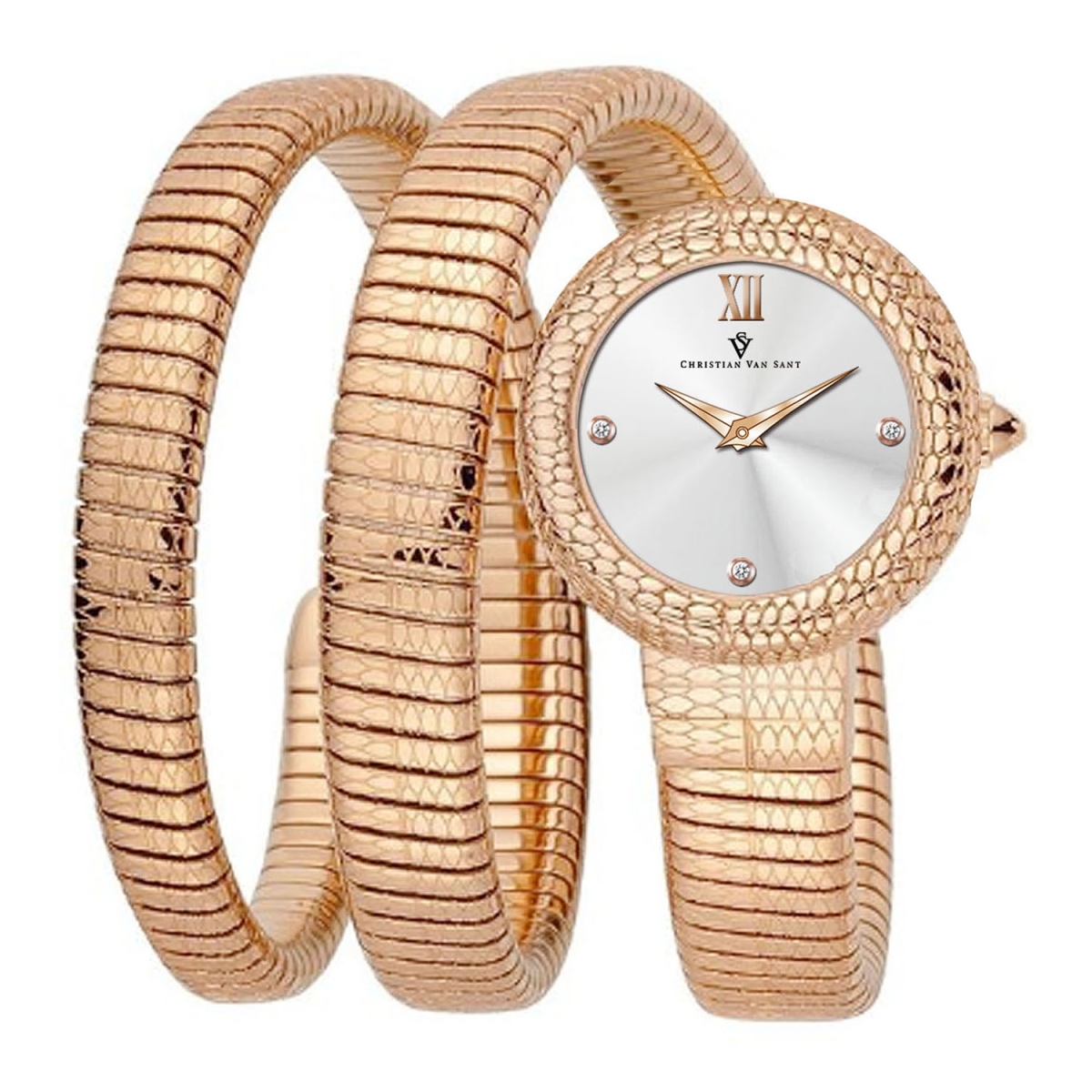CV0891 Naga Quartz Silver Dial Round Ladies Watch