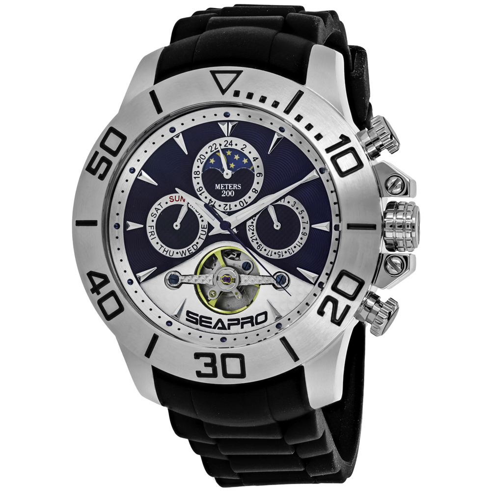 SP5122 Montecillo Automatic Blue & Silver Dial Round Mens Watch -  Seapro