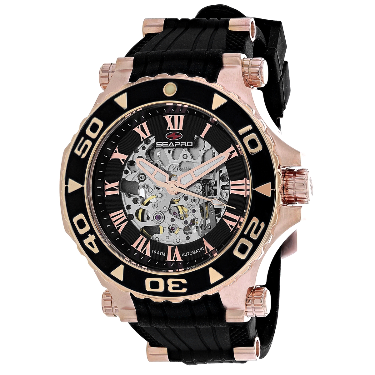 SP7753 Seaway Automatic Black Dial Round Mens Watch