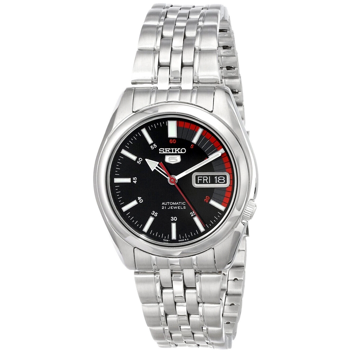 SNK375K1 Series 5 Automatic Black Dial Round Mens Watch