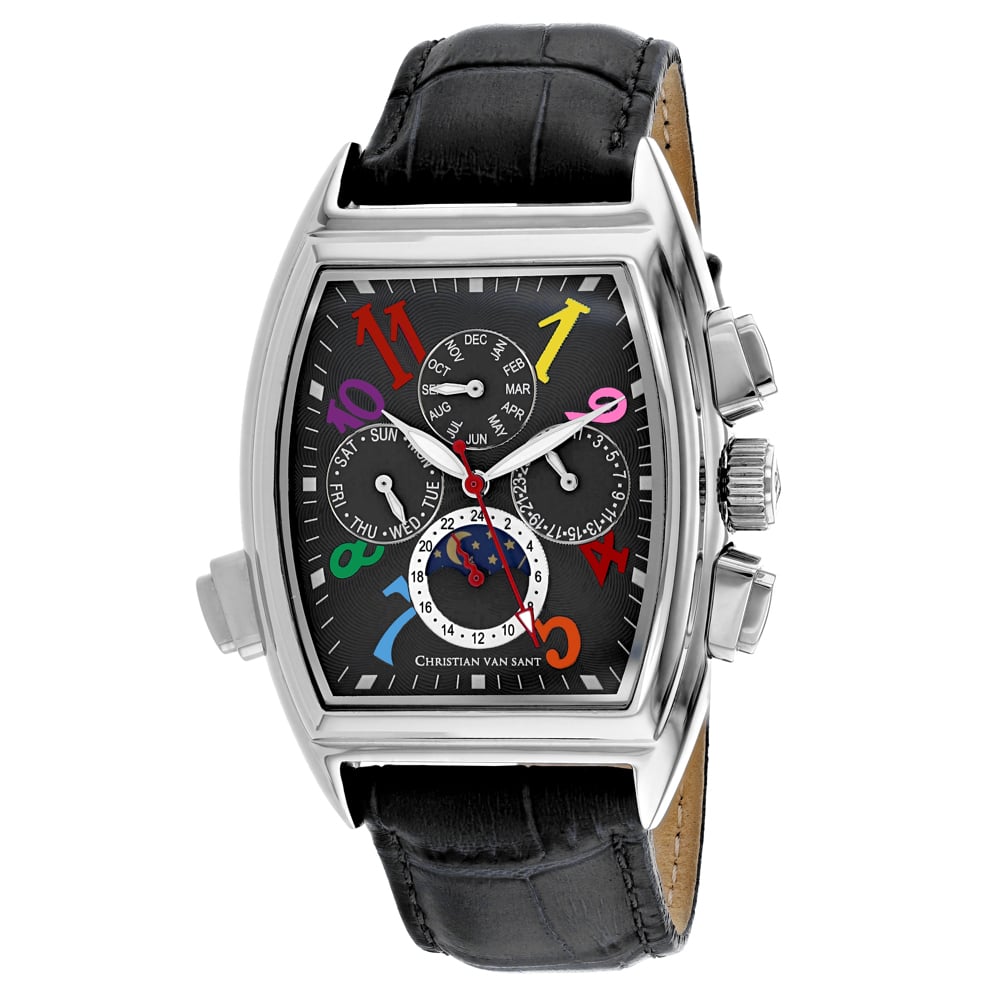 CV2130 Grandeur Automatic Black Dial Rectangular Mens Watch
