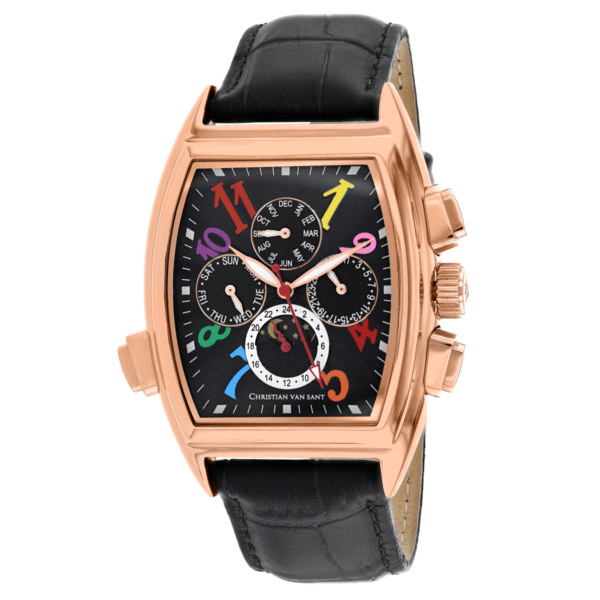 CV2137 Grandeur Automatic Black Dial Rectangular Mens Watch