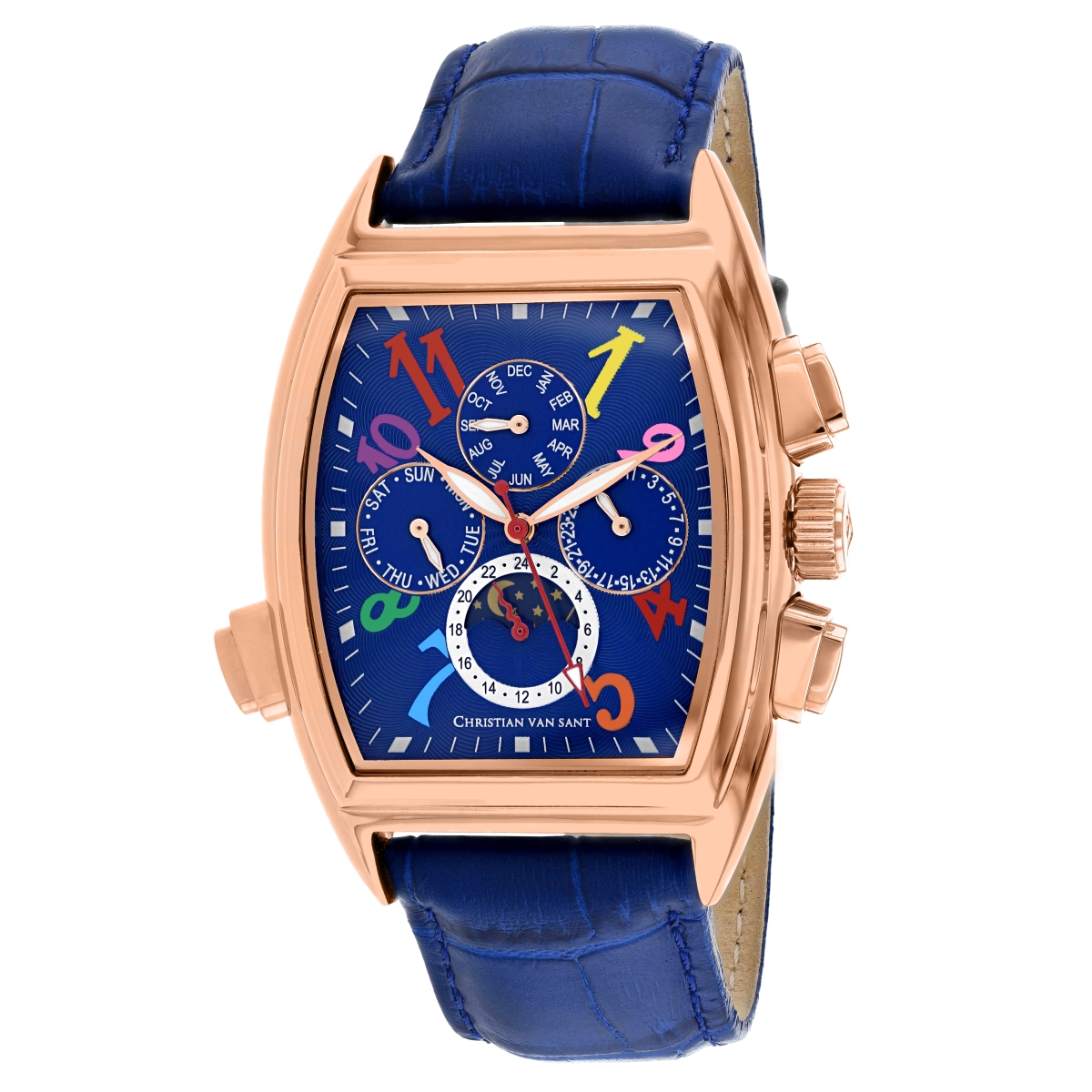 CV2138 Grandeur Automatic Blue Dial Rectangular Mens Watch