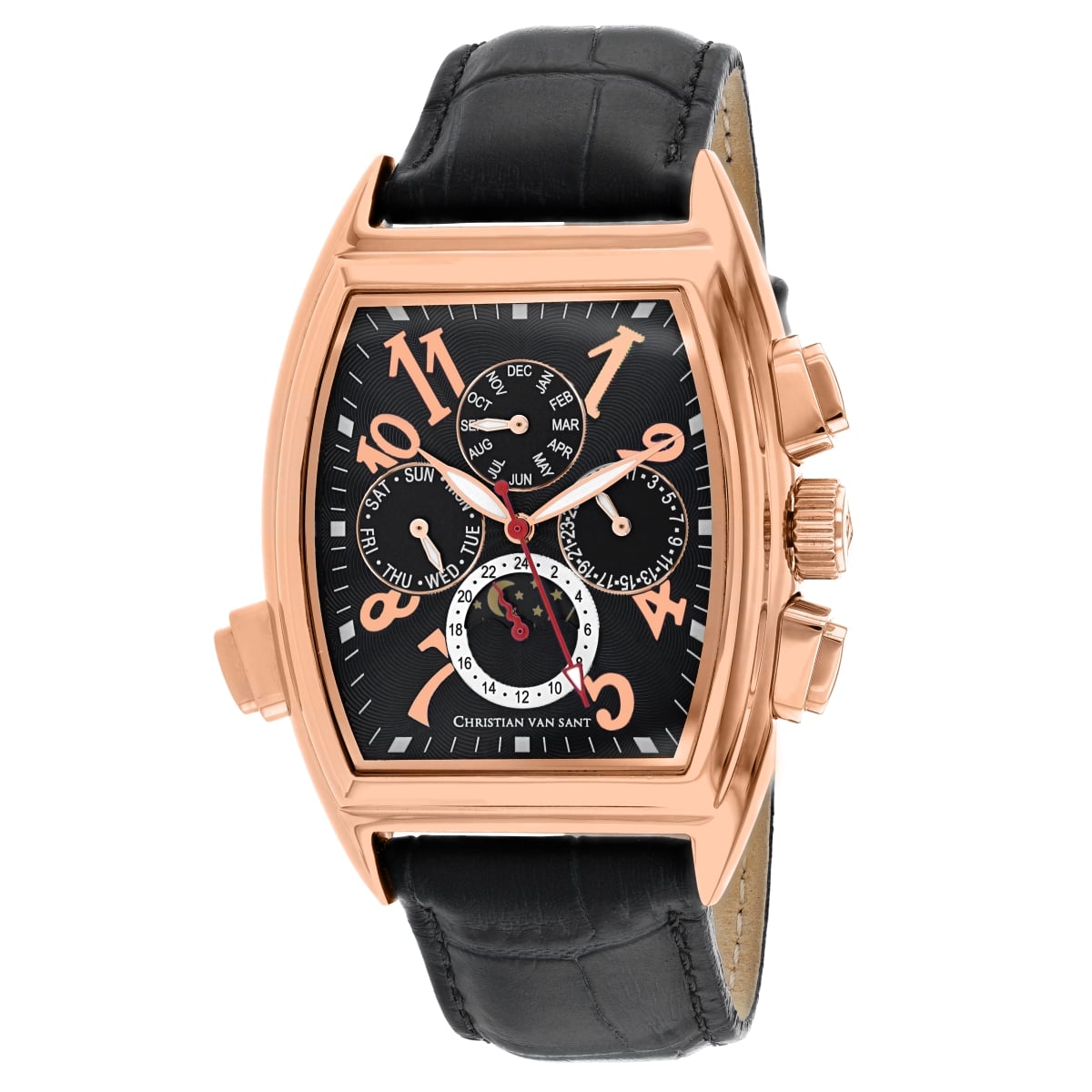 CV2139 Grandeur Automatic Black Dial Rectangular Mens Watch