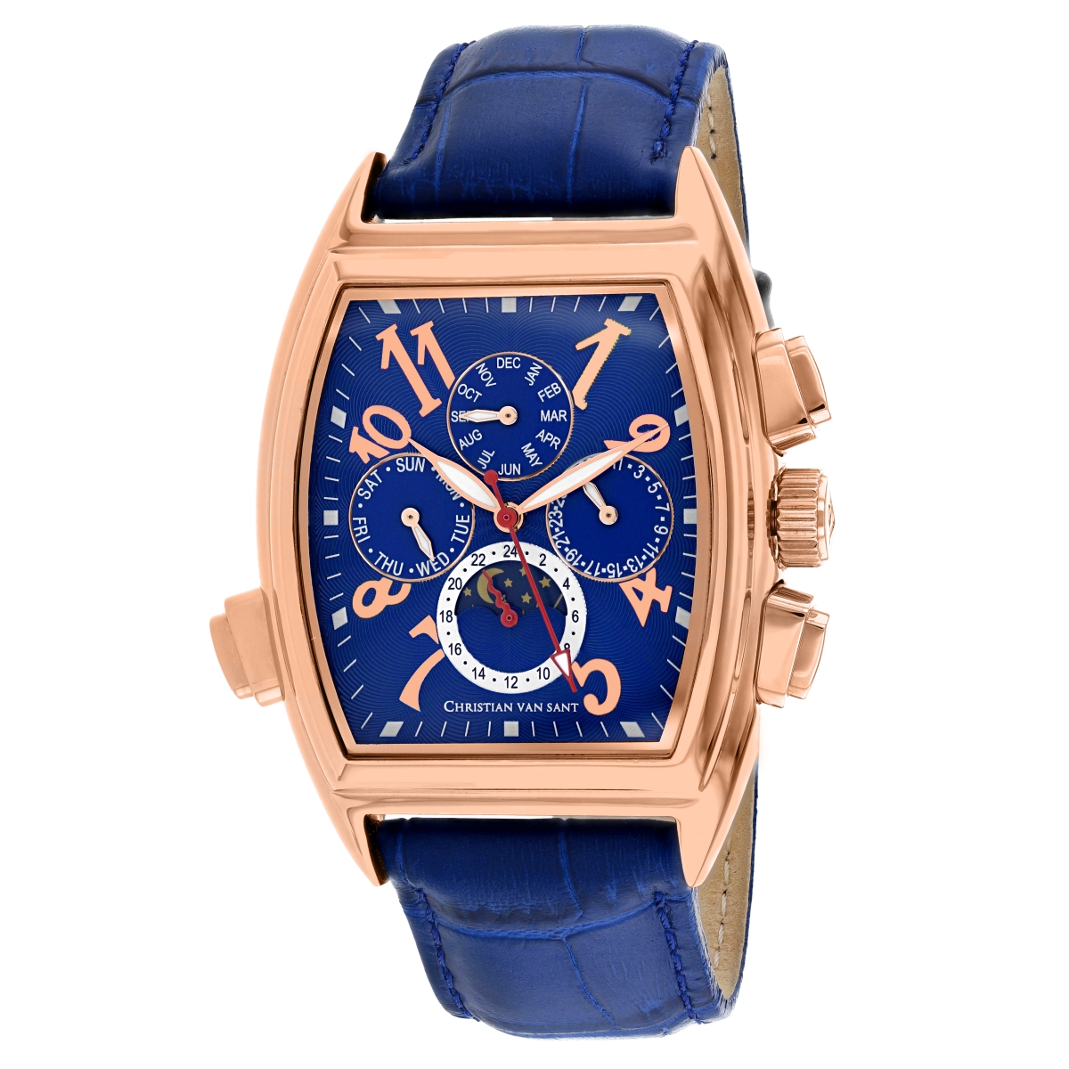CV2140 Grandeur Automatic Blue Dial Rectangular Mens Watch