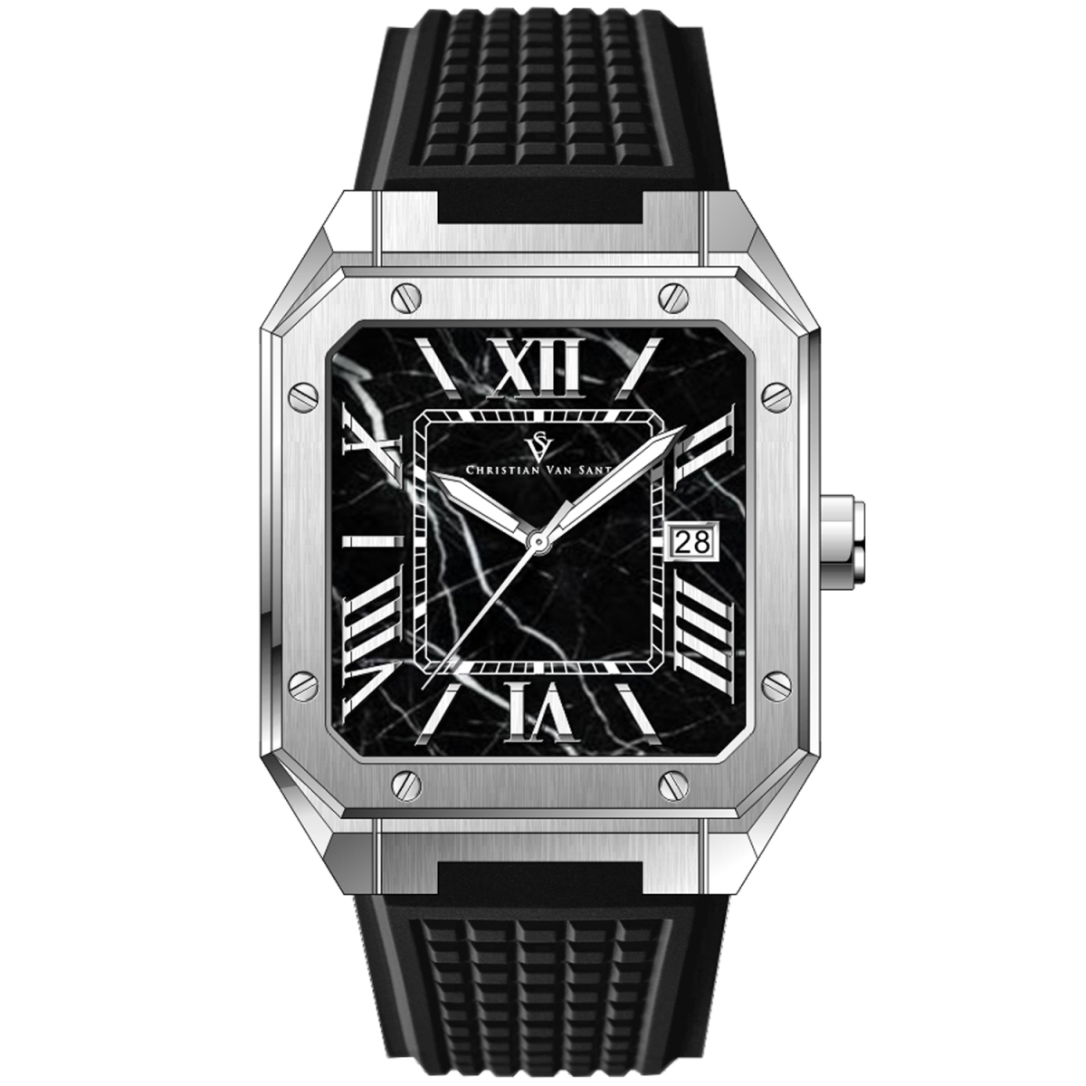 CV6180 Mosaic Quartz Black Dial Round Mens Watch