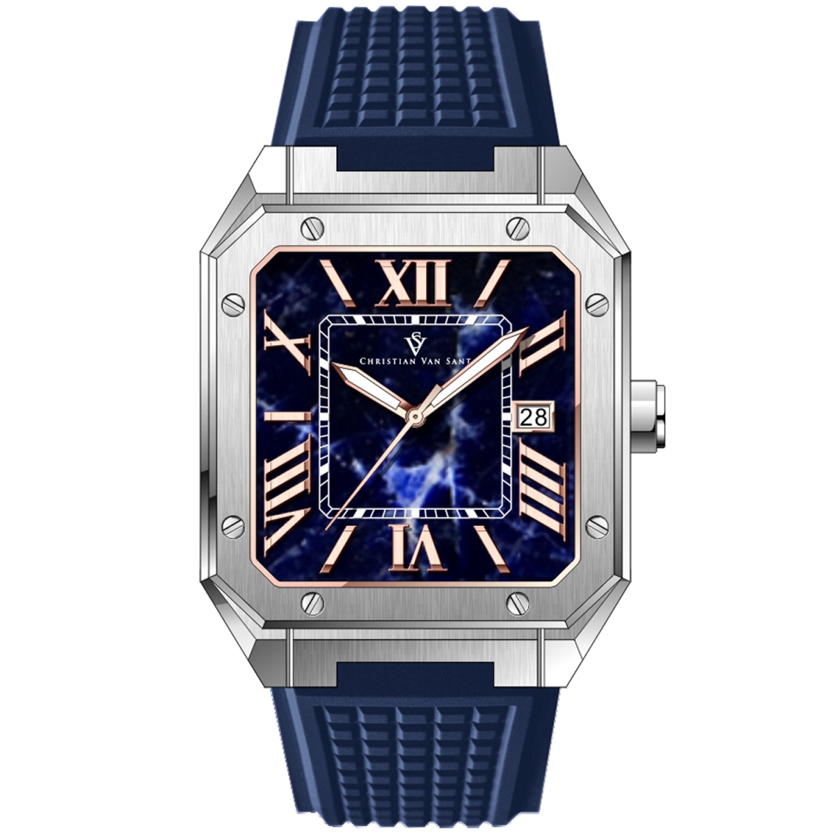 CV6185 Mosaic Quartz Blue Dial Round Mens Watch
