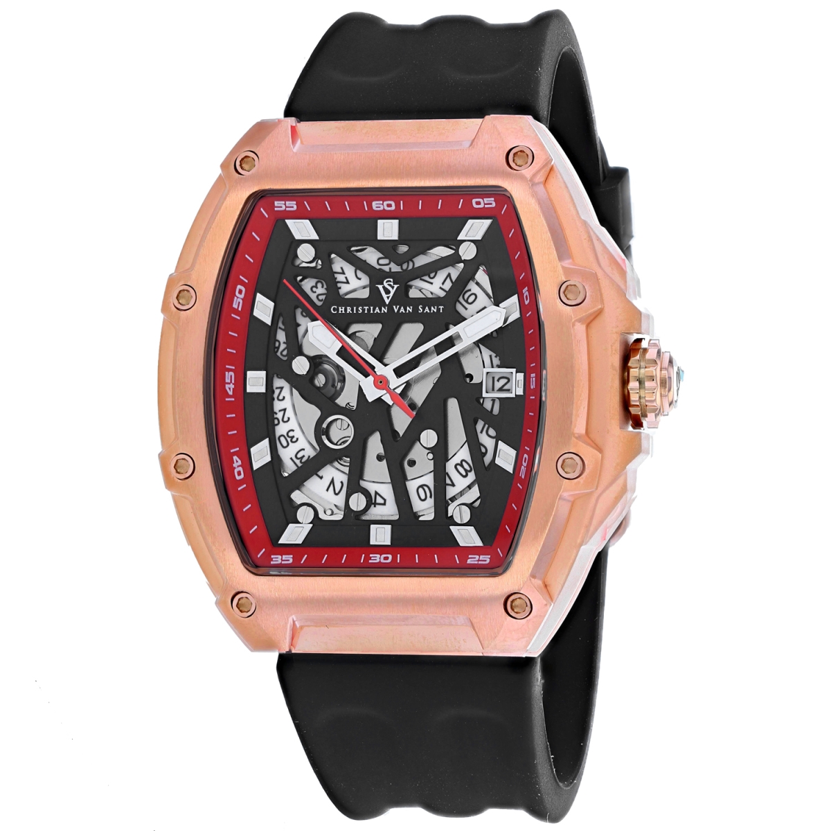 CV6194B Odyssey Automatic Black Dial Barrel Tonneau Mens Watch