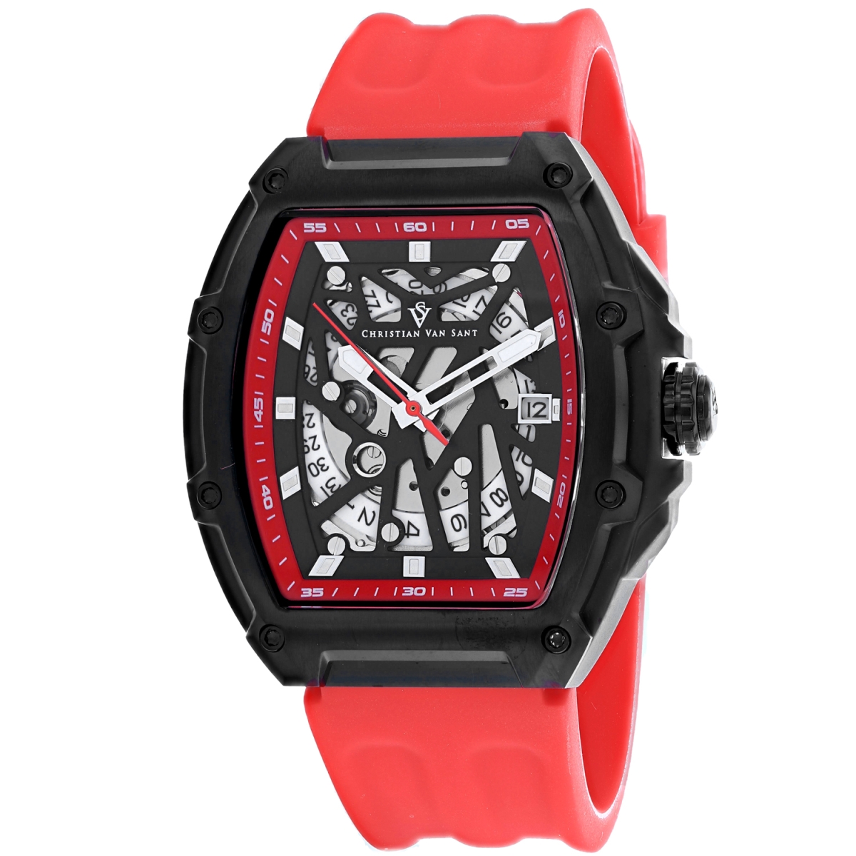 CV6197 Odyssey Automatic Black Dial Barrel Tonneau Mens Watch