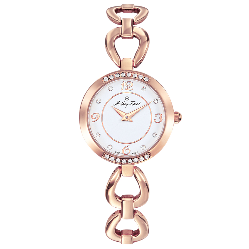 D1496PI Fleury 1496 Quartz White Dial Round Ladies Watch -  Mathey Tissot