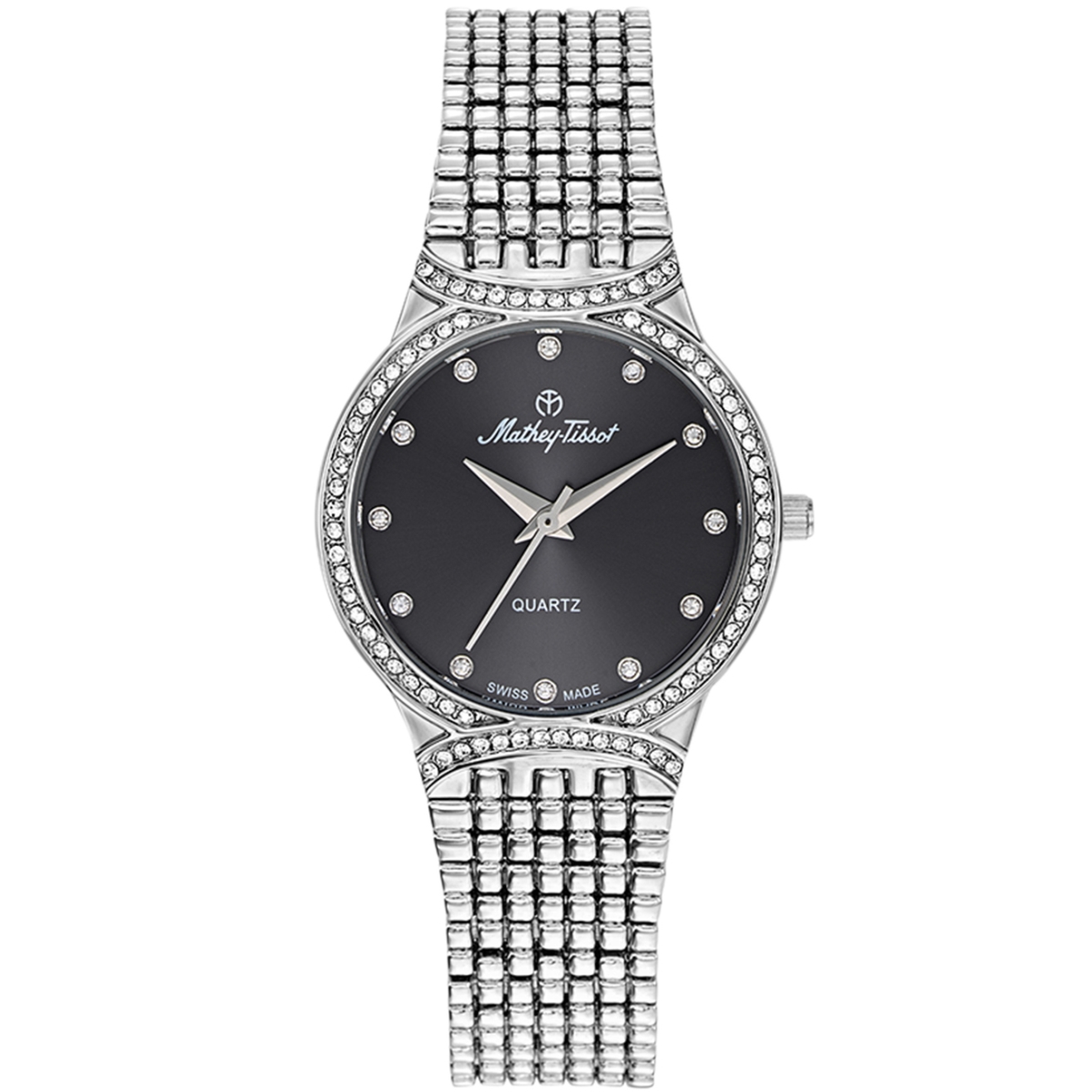 D2681AN Classic Quartz Black Dial Round Ladies Watch -  Mathey Tissot