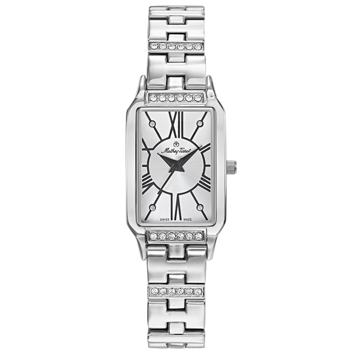 D2881AI Classic Quartz Silver Dial Rectangular Ladies Watch -  Mathey Tissot