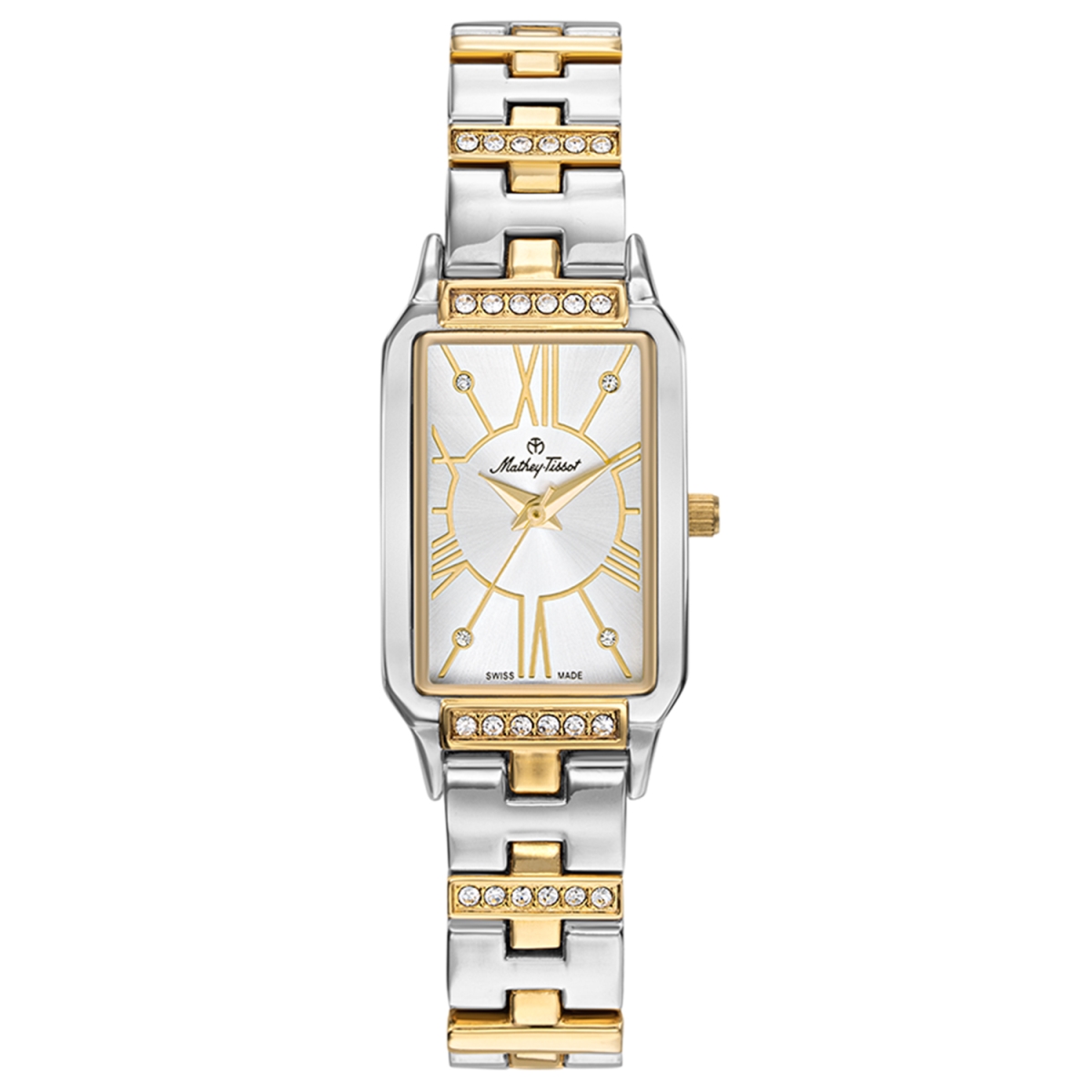 D2881BI Classic Quartz Silver Dial Rectangular Ladies Watch -  Mathey Tissot