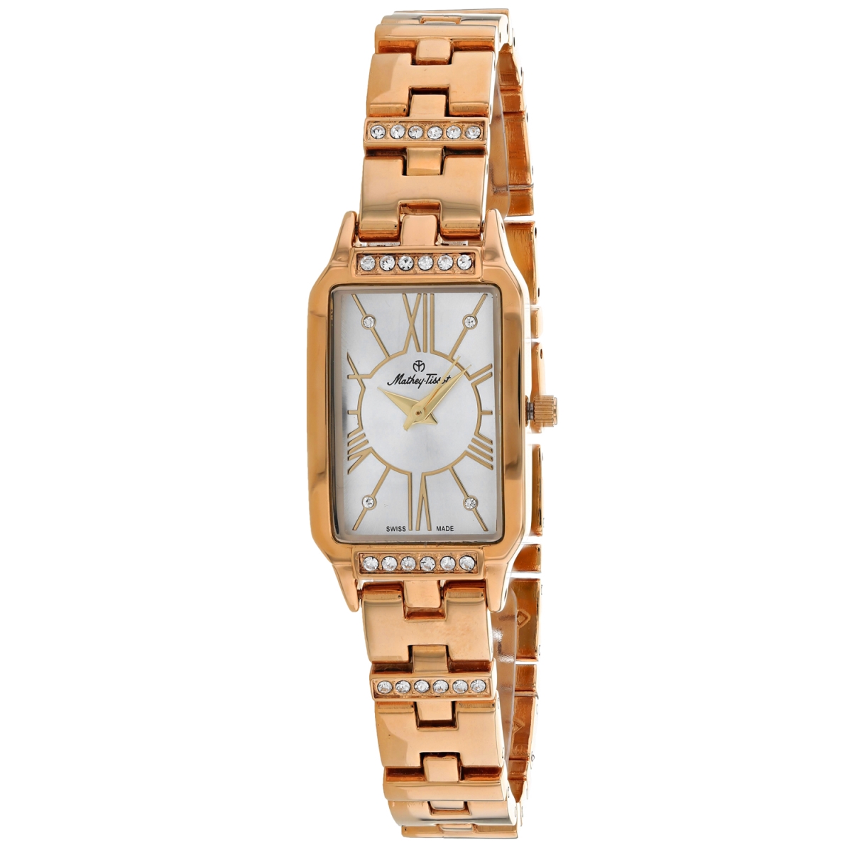 D2881PI Classic Quartz Silver Dial Rectangular Ladies Watch -  Mathey Tissot