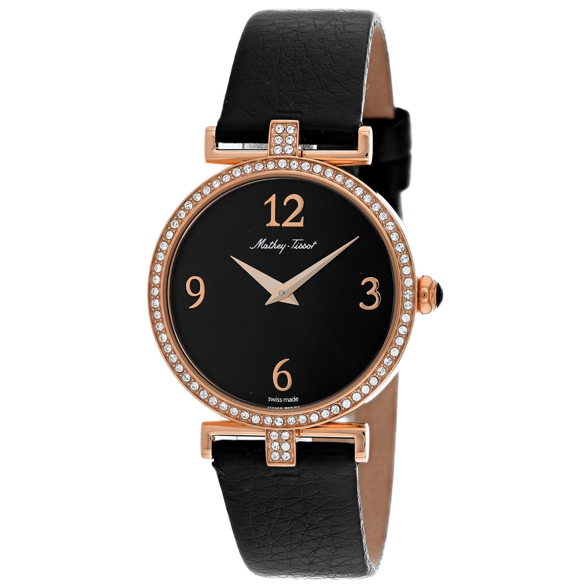 D587QPN Gaia Quartz Black Dial Ladies Watch -  Mathey Tissot