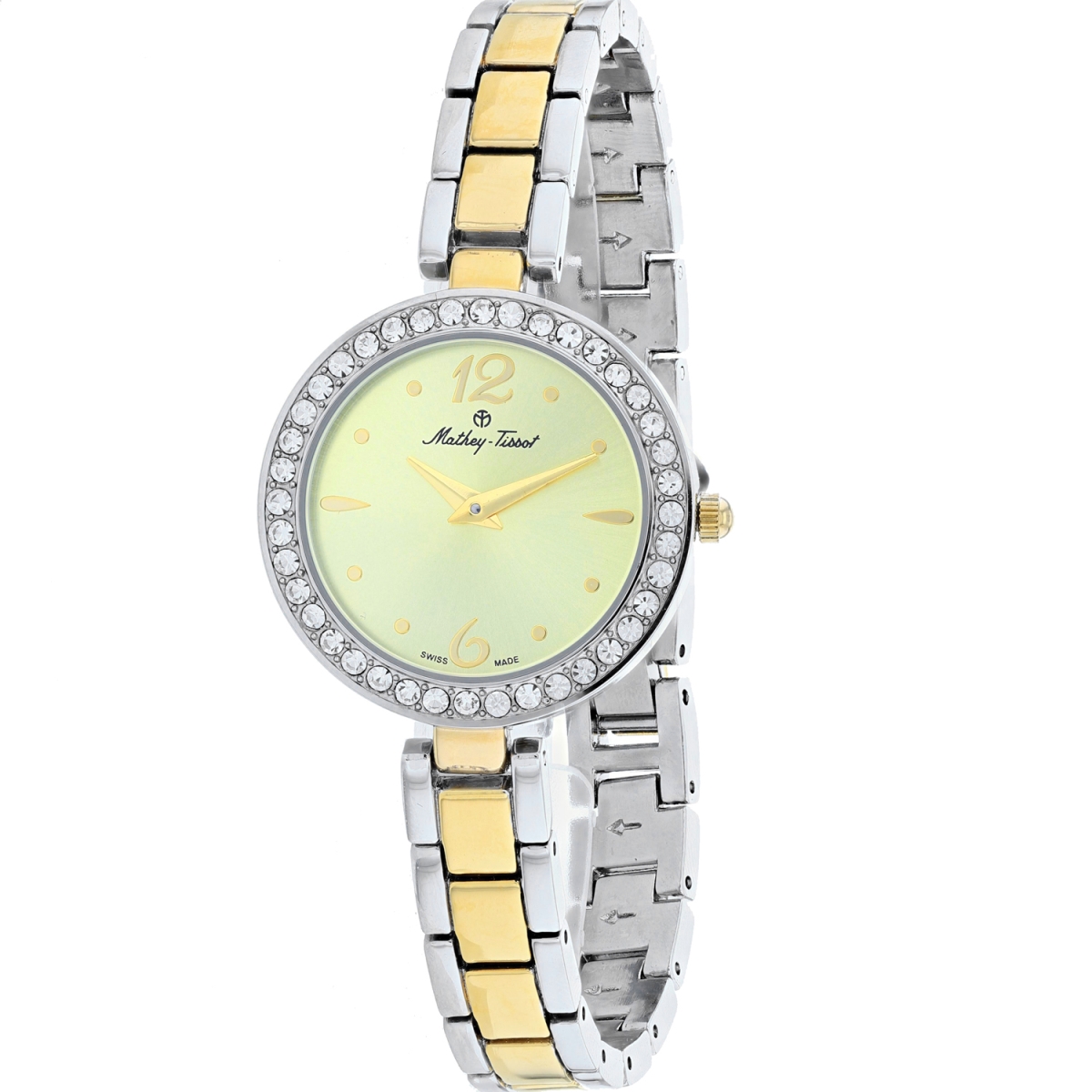 D6506BDI Fleury 6506 Quartz Gold Dial Round Ladies Watch -  Mathey Tissot