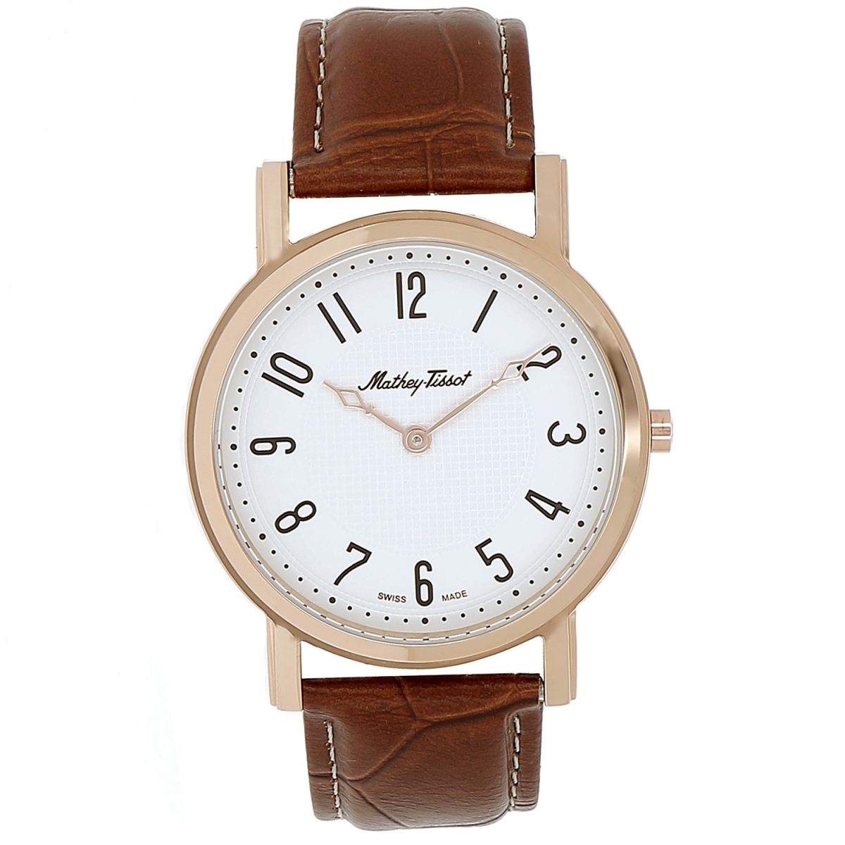 H611252PG City Quartz White Dial Round Mens Watch -  Mathey Tissot