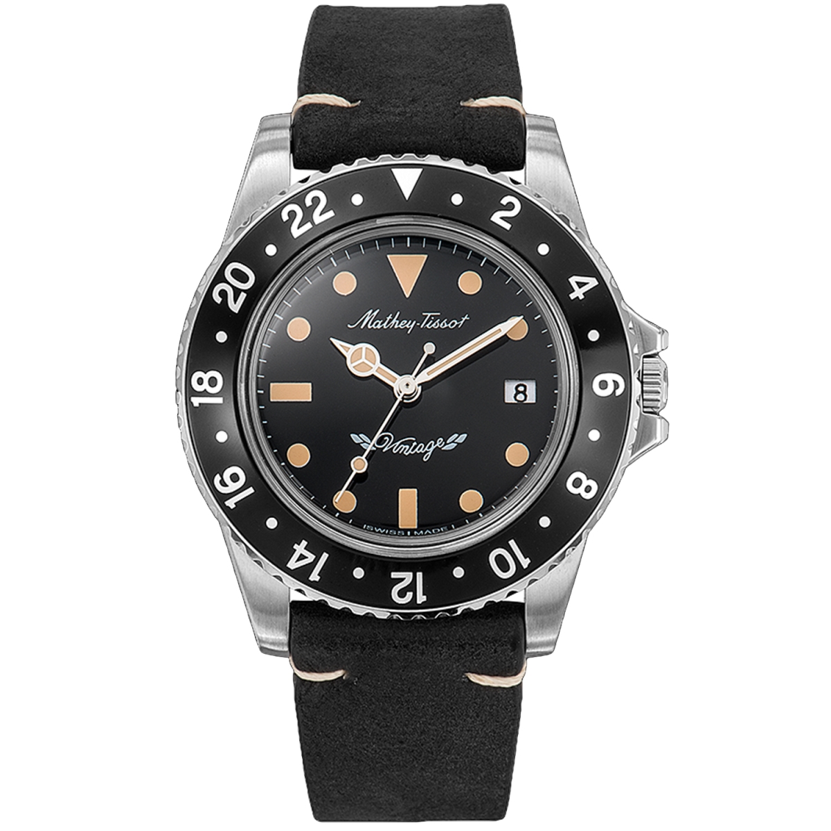 H900ALN Vintage Quartz Black Dial Mens Watch