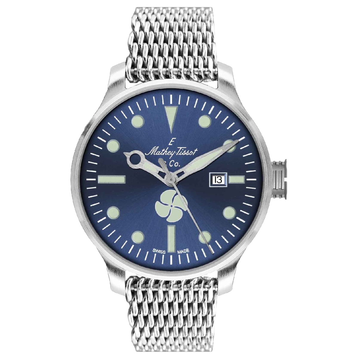 U121ABU Elica Automatic Blue Dial Round Mens Watch