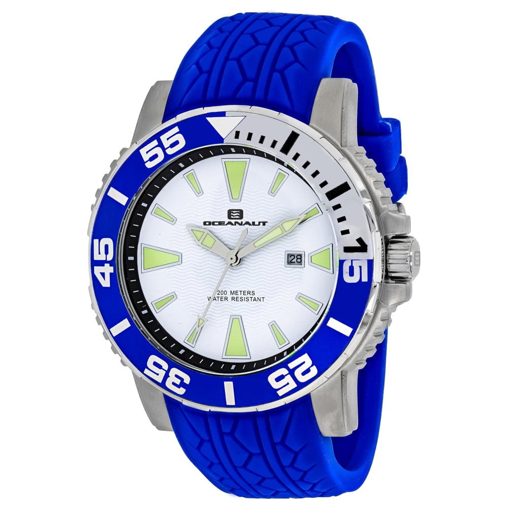 OC2919 Marletta Quartz White Dial Round Mens Watch - Blue -  Oceanaut