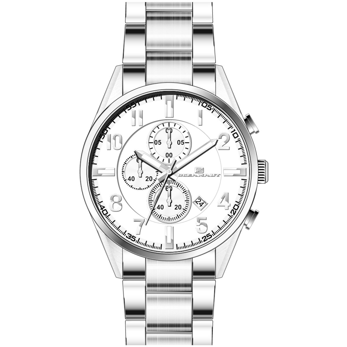 OC5850 Escapade Quartz Silver Dial Round Mens Watch -  Oceanaut