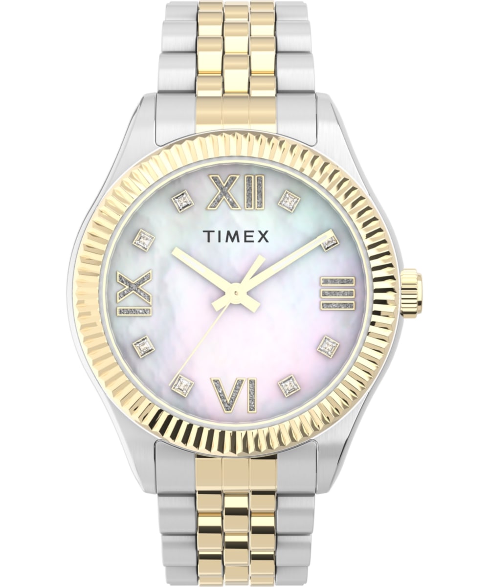 TW2V45600 34 mm Legacy Stainless Steel Bracelet Watch  OffWhite