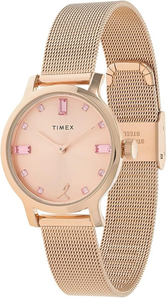 TW2V52800 30 mm Stainless Steel Lab Collab Ladies Watch, Rose Gold