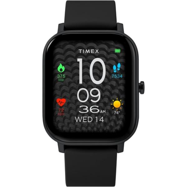 TW5M43200 36 mm Metropolitan Silicone Strap Amoled Touchscreen Smart Watch with GPS Heart Rate for Unisex - Black
