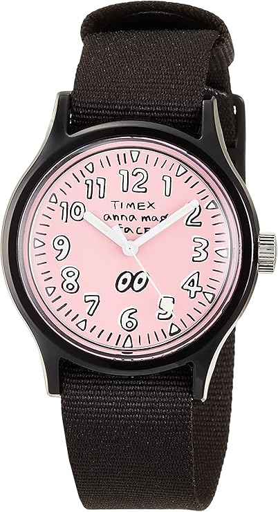 Picture of Timex TWLB40100 36 mm Lab Collab Pink Dial Resin Acrylic Quartz Watch&#44; Black