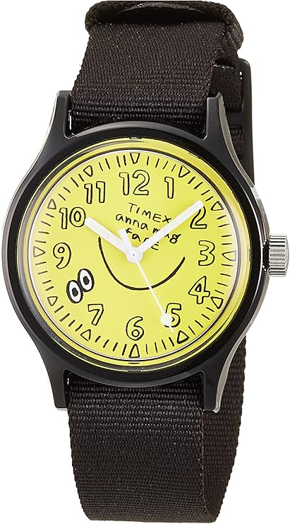 Picture of Timex TWLB41100 36 mm Lab Collab Yellow Dial Resin Acrylic Quartz Watch&#44; Black