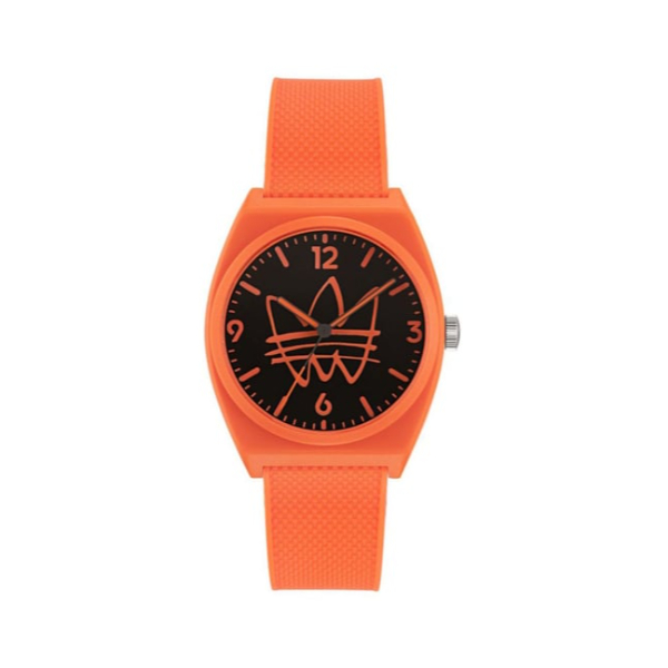 Picture of Adidas AOST22562 Analog Unisex Resin Watch - Black Dial & Orange Strap