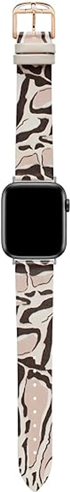 BKS38F103 Womens Apple Watch Leather Strap, Gray & Brown
