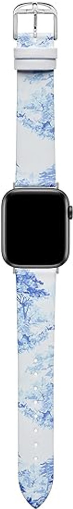 BKS38S203 Womens Apple Watch Silicon Strap, Blue & White