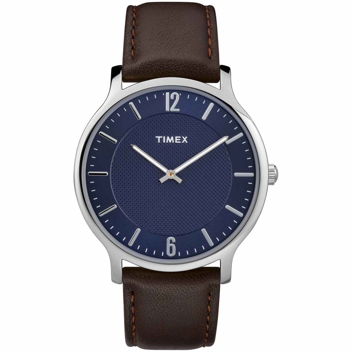 TW2R49900 40 mm Metropolitan Leather Watch for Men - Blue Dial & Brown Strap